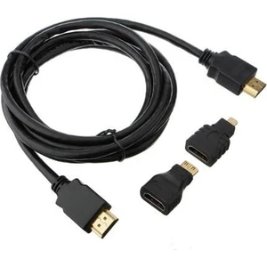 3in1 HDMI Kablosu Micro / Mini HDMI Çevirici Dönüştürücü Kablo