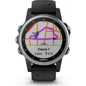 Fenix 5S Plus Silver Multispor Akıllı Saat Siyah