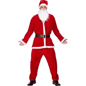 Binbirreyon Noel Baba Kostümü Yilbaşi İçin Noel Baba Kostümü 5 Parça Kf013