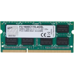 GSKILL Value DDR3L-1600Mhz 1.35V Low Voltaj CL11 4GB SO-DIMM (F3-1600C11S-4GSL)