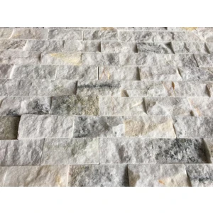 5X10Cm White Mix Doğal Taş Mermer Patlatma Mozaik Duvar Kaplaması