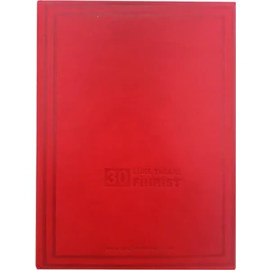 20X28 cm Kırmızı Ticaret Fihrist 30 Yapraklı Defter Kullanım İçin Uygun