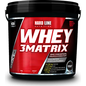 Hardline Whey 3 Matrix 4000 gr Protein Tozu