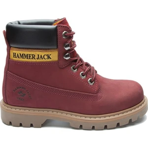 Hammer Jack Bordo Nubuk Kadın Bot 102 16600-G