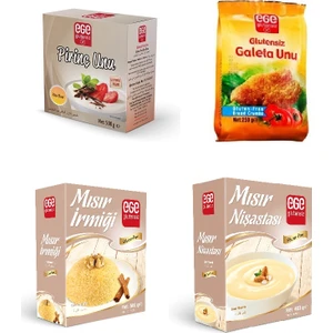 Ege Glutensiz Mısır İrmiği Mısır Nişastası Pirinç Unu Galeta Unu  Paket Gluten Free