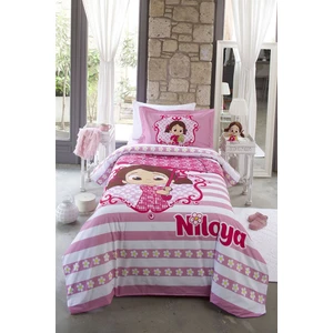 Özdi̇Lek Tek Kişilik Ranforce Dörtmevsim Set-Niloya Yağmur Pembe