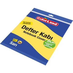 Defter Kabı Eko Sarı 10'Lu Color-Kap04