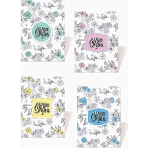 Defter Karton Kapak İçi Renkli Tdra5