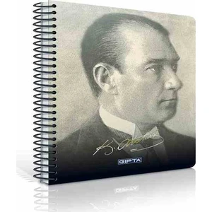 Defter A4 Atatürk Spr. Karton 80Yp.Kar.2606