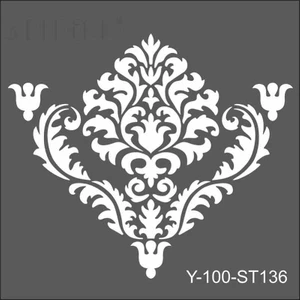Stencil 30X30Cm Damask-2 136