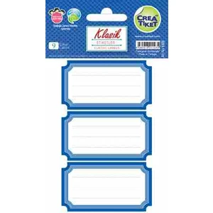 Crea Etiket Klasik Etiketler (Mavi) 1123