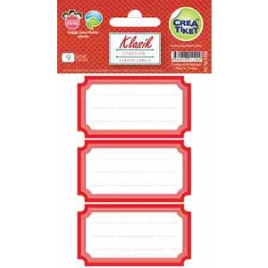 Crea Etiket Klasik Etiketler (Kırmızı) 1124