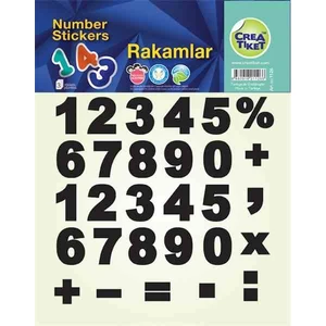 Crea Etiket Eğitim Rakamlar Büyük 1126