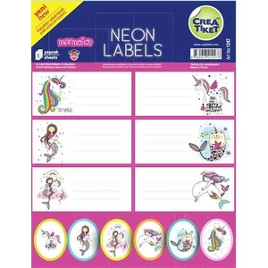 Crea Defter Etiketi Çık. Neon Mermaıds 1247
