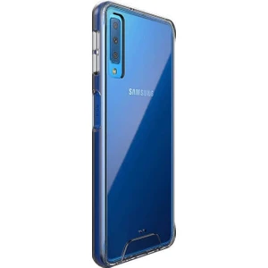 Samsung Galaxy A7 2018 Kılıf Gard Şeffaf Sert Silikon + Nano Glass Şeffaf