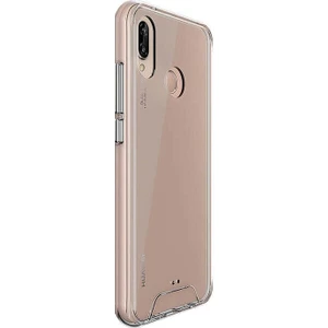 Huawei P20 Lite Kılıf Gard Şeffaf Sert Silikon + Nano Glass Şeffaf