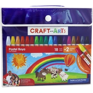 Craft And Arts U1518 18+2 Renk Çantalı Pastel Boya