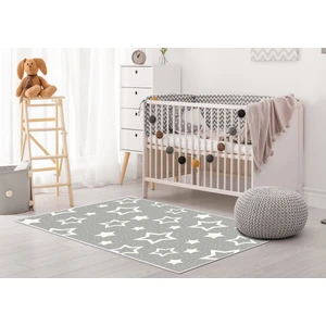Antialerjik Kaymaz Taban Yıkanabilir Çocuk Odası Halısı 2123 Gri 80X120 cm