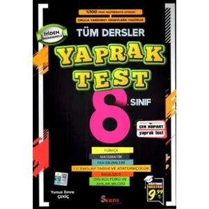 Seans 8. Sınıf Tüm Dersler Yaprak Test Yeni -  Yunus Emre Çekiç