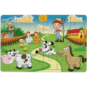 Çiftliğim 24 Parça Ahşap Puzzle