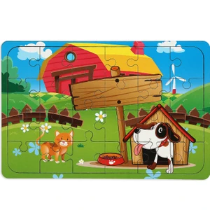 Köpek ve Kedi 24 Parça Ahşap Puzzle