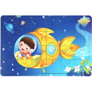 Uzaya Yolculuk 24 Parça Ahşap Puzzle