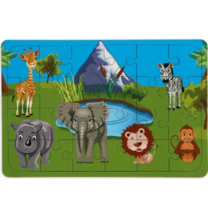Safari 24 Parça Ahşap Puzzle