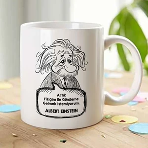 TrendBox Kişiye Özel Einstein Kupa Bardak