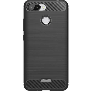 Xiaomi Redmi 6 Brushed Carbon Fiber Silikon Kılıf