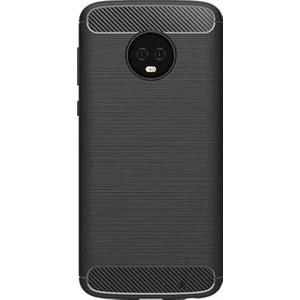 Motorola Moto G6 Plus Brushed Carbon Fiber Silikon Kılıf