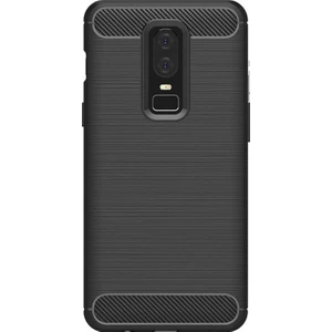 OnePlus 6 Brushed Carbon Fiber Silikon Kılıf