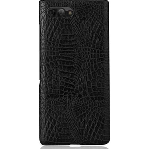 BlackBerry Key2 Crocodile Timsah Deri Kaplama Sert Rubber Kılıf