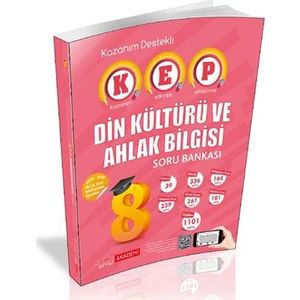 Kırmızı Beyaz Yayınlar 8 Sınıf KEP Din Kültürü Soru Bankası