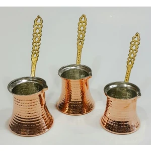 Bakır 3'Lü Bakır Cezve K132
