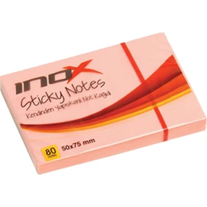 İnox 50X75 Yapışkanlı Not Kağıdı Fosforlu Pembe 80 Yp