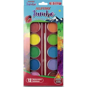 Jumbo Sulu Boya 12'Li Canlı Renkler ile Yaratıcılığınızı Geliştirin 12 Parça