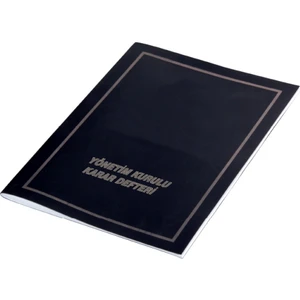 Yönetim Kurulu Karar Defteri Plastik Kapak