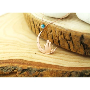 Silver & Silver Tksstr0002 Trend Kolye 925 Ayar Gümüş Altın Kaplama Kolye