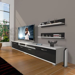 Eko 220R Mdf Tv Ünitesi Tv Sehpası Beyaz Siyah