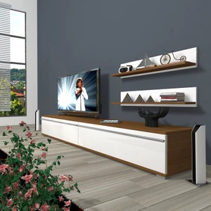 Eko 4 Mdf Std Tv Ünitesi Tv Sehpası Ceviz Beyaz