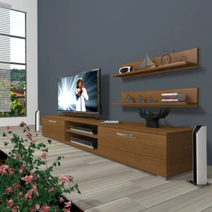 Eko 4 Slm Dvd Tv Ünitesi Tv Sehpası Naturel Ceviz