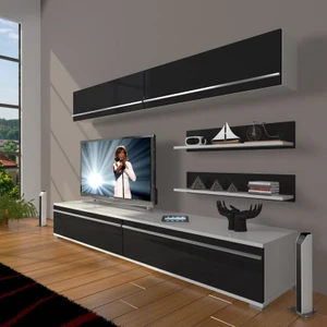 Eko 5 Mdf Std Tv Ünitesi Tv Sehpası Beyaz Siyah