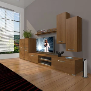Eko 6 Mdf Dvd Tv Ünitesi Tv Sehpası Naturel Ceviz