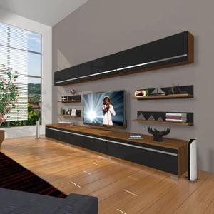 Eko 8Y Mdf Tv Ünitesi Tv Sehpası Ceviz Siyah