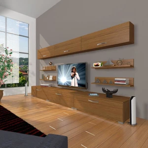 Eko 8Y Slm Tv Ünitesi Tv Sehpası Naturel Ceviz