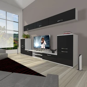 Eko 9 Slm Dvd Tv Ünitesi Tv Sehpası Beyaz Siyah