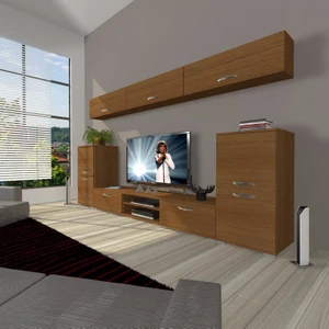 Eko 9 Slm Dvd Tv Ünitesi Tv Sehpası Naturel Ceviz