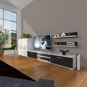 Eko On Mdf Dvd Tv Ünitesi Tv Sehpası Beyaz Siyah