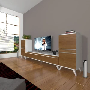 Eko On2 Mdf Std Retro Tv Ünitesi Tv Sehpası Beyaz Ceviz