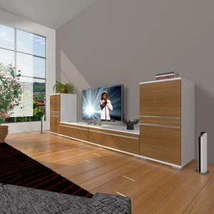 Eko On2 Mdf Std Tv Ünitesi Tv Sehpası Beyaz Ceviz